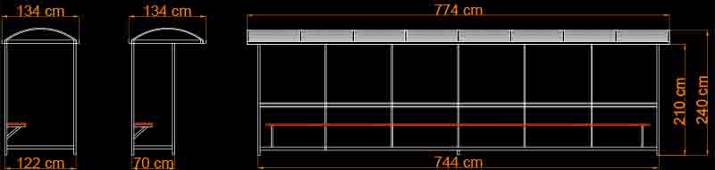 wymiary wiaty sześciopanelowej czesław