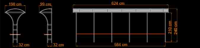 wymiary wiaty pięciopanelowej emilia