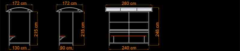 wymiary wiaty dwupanelowej waldek